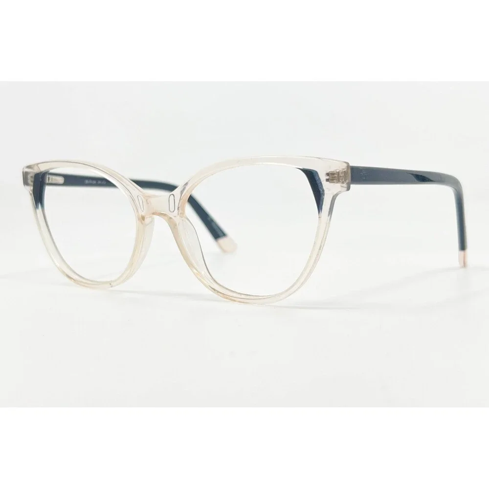 Wittnauer Remi Eyeglasses Frames Womens Clear Navy Cat Eye 52-16-135